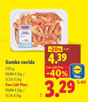 Gamba cocida
