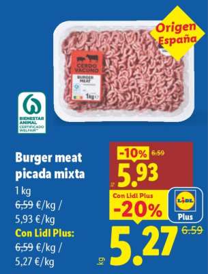 Burger meat picada mixta