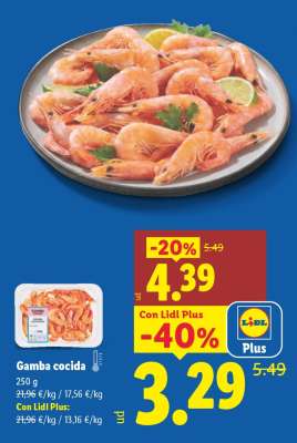 Gamba cocida