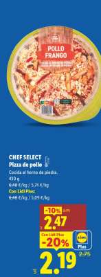 CHEF SELECT Pizza de pollo