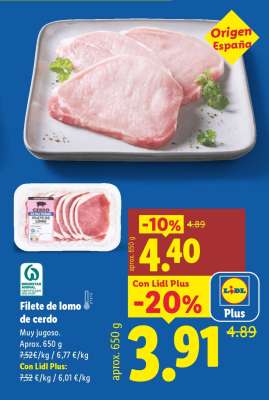 Filete de lomo de cerdo