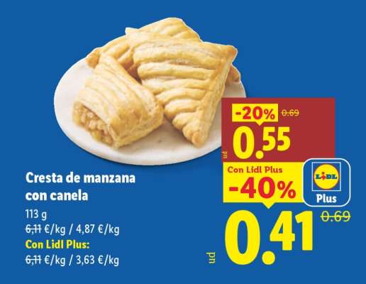 Cresta de manzana con canela