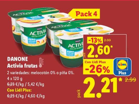 DANONE Activia frutas