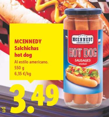 McEnnedy Salchichas hot dog
