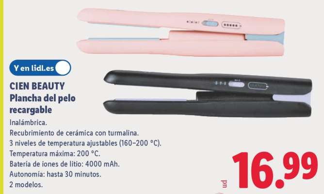 CIEN BEAUTY Plancha del pelo recargable