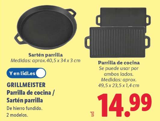 GRILLMEISTER Parrilla de cocina / Sartén parrilla